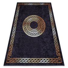 Prateľný koberec MIRO 51517.805 Grécky, protišmykový- čierno / zlatý
