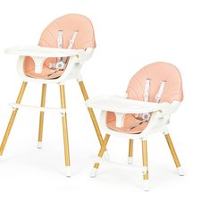 Jedálenská stolička pre deti 2v1 Ecotoys, 004 Pink