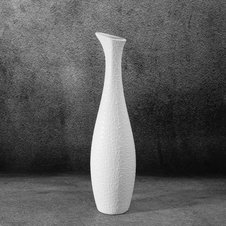 Váza dekoratívna RISO 10 X 41 cm, keramická hlina, biela