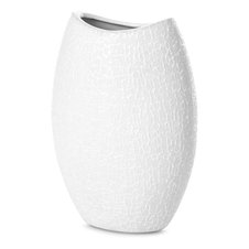 Váza dekoratívna RISO 18 X 9 X 26 cm, keramická hlina, biela