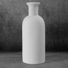 Váza dekoratívna RISO 16 X 11 X 40 cm, keramická hlina, biela