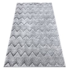 Koberec SIERRA G5010 Plocho tkaný, geometrický vzor, cik-cak, sivý