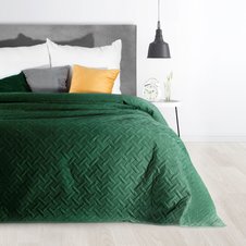 Prehoz na posteľ D91 LUIZ 2 170X210 cm, tmavo-zelený
