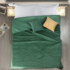 Prehoz na posteľ D91 LUIZ 2 220X240 cm, tmavo-zelený
