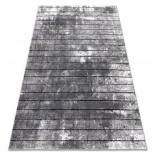 Moderný koberec COZY 8654 Raft, Pásy - Štrukturálny,  dve vrstvy  rúna sivý