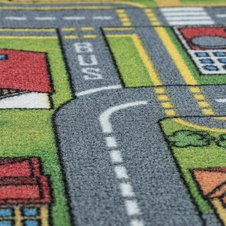 Protišmykový detský koberec REBEL ROADS 97 Veľkomesto, sivý