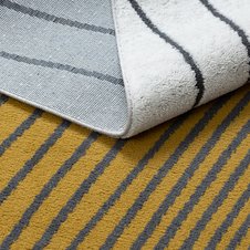 Moderný koberec SPRINGS 905 Abstraktný vzor, slonovinová kosť - žltý