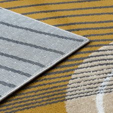 Moderný koberec SPRINGS 905 Abstraktný vzor, slonovinová kosť - žltý