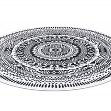 Okrúhly koberec FUN Napkin - sivý