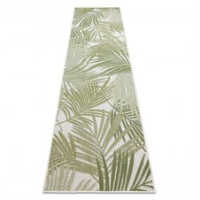 Koberec, behúň SISAL SION palmové listy, tropický 2837 ecru / zelený