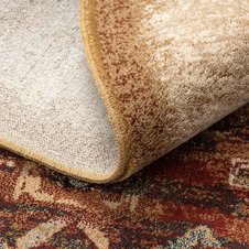 Vlnený oválny koberec OMEGA MODENA červeno - krémový