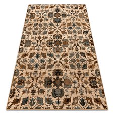 Vlnený koberec OMEGA AMALFI Kvety, krémová