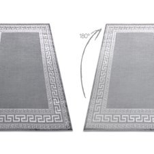 Moderný MEFE koberec   2813 Grécky vzor rámu, sivý