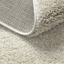 Štvorcový koberec BERBER 9000 So strapcami, shaggy, krémový